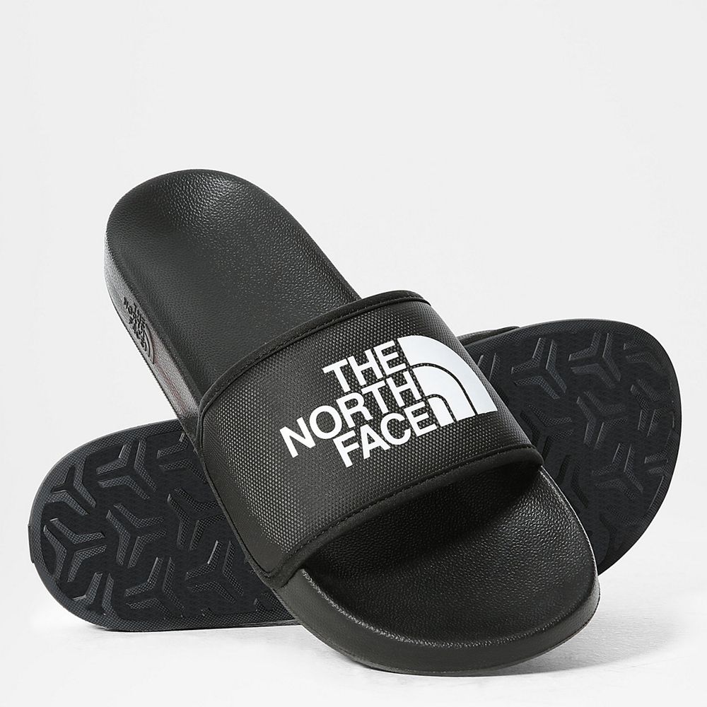 The North Face Slide Mens Australia - The North Face Base Camp Iii Black / White (DJW-769528)